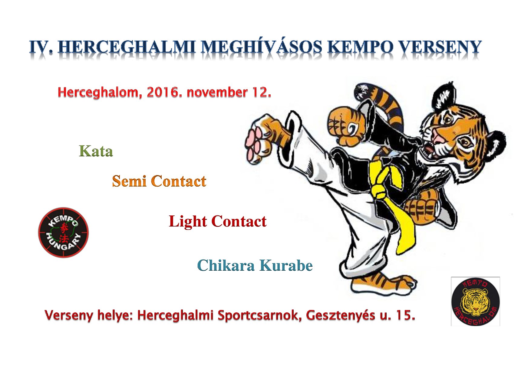 IV. Herceghalmi Meghívásos Kempo Verseny
